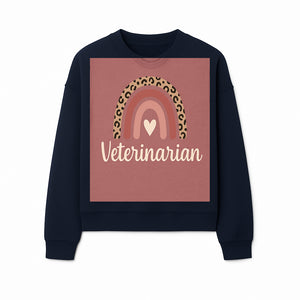 Veterinarian Rainbow Graphic Tee | Cute Animal Lover Shirt | Leopard Print Design | Pet Care Apparel | Gifts for Vet Professionals - Sweatshirt 1758347437488.jpg