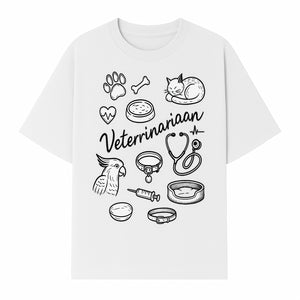 Veterinarian-Themed Wall Art with Pets, Medical Tools, and Paw Print Illustrations for Animal Lovers and Vet Offices - T-shirt 1758347437491.jpg
