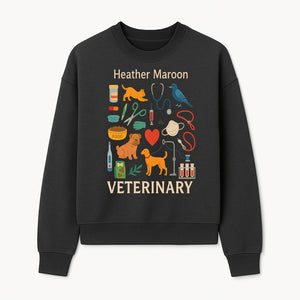 Veterinary Themed Art Print with Pets, Medical Tools, and Colors - Ideal for Animal Lovers and Veterinary Professionals - Sweatshirt 1758347437545.jpg