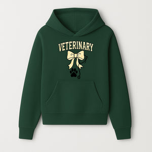 Veterinary Logo Design with Bow and Paw Print for Pet Care Businesses - Hoodie 1758347437659.jpg