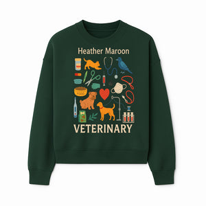 Veterinary Themed Art Print with Pets, Medical Tools, and Colors - Ideal for Animal Lovers and Veterinary Professionals - Sweatshirt 1758347437687.jpg