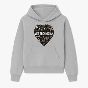Vet Technician Heart Design - Cute Animal Care Gifts for Veterinary Technicians, Nurses & Animal Lovers - Hoodie 1758347437740.jpg