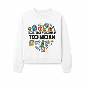 Registered Veterinary Technician Art Print - Pet Care, Animal Health, Veterinary Tools, Cute Dog & Cat Theme Decor - Sweatshirt 1758347437839.jpg