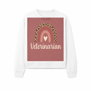 Veterinarian Rainbow Graphic Tee | Cute Animal Lover Shirt | Leopard Print Design | Pet Care Apparel | Gifts for Vet Professionals - Sweatshirt 1758347437870.jpg