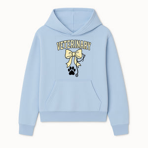Veterinary Logo Design with Bow and Paw Print for Pet Care Businesses - Hoodie 1758347437948.jpg
