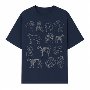 Pet Anatomy Art Print, Dog and Horse Skeleton Illustrations, Veterinary Wall Decor, Educational Animal Anatomy Poster - T-shirt 1758347438048.jpg