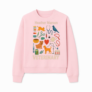 Veterinary Themed Art Print with Pets, Medical Tools, and Colors - Ideal for Animal Lovers and Veterinary Professionals - Sweatshirt 1758347438087.jpg