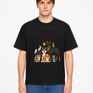 Future Veterinarian Cartoon Design with Cute Pets Dog, Cat, Bird, and More Ideal for Kids and Animal Lovers' Apparel - T-shirt 1758347438186.jpg