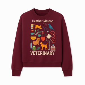 Veterinary Themed Art Print with Pets, Medical Tools, and Colors - Ideal for Animal Lovers and Veterinary Professionals - Sweatshirt 1758347438235.jpg