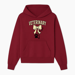 Veterinary Logo Design with Bow and Paw Print for Pet Care Businesses - Hoodie 1758347438315.jpg