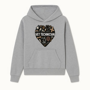Vet Technician Heart Design - Cute Animal Care Gifts for Veterinary Technicians, Nurses & Animal Lovers - Hoodie 1758347438319.jpg