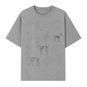 Pet Anatomy Art Print, Dog and Horse Skeleton Illustrations, Veterinary Wall Decor, Educational Animal Anatomy Poster - T-shirt 1758347438343.jpg