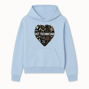 Vet Technician Heart Design - Cute Animal Care Gifts for Veterinary Technicians, Nurses & Animal Lovers - Hoodie 1758347438456.jpg