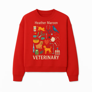 Veterinary Themed Art Print with Pets, Medical Tools, and Colors - Ideal for Animal Lovers and Veterinary Professionals - Sweatshirt 1758347438469.jpg