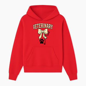 Veterinary Logo Design with Bow and Paw Print for Pet Care Businesses - Hoodie 1758347438582.jpg