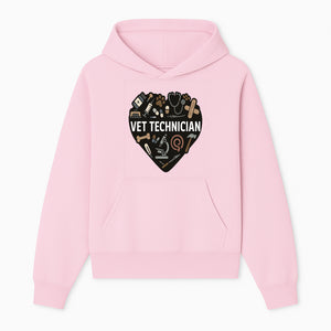 Vet Technician Heart Design - Cute Animal Care Gifts for Veterinary Technicians, Nurses & Animal Lovers - Hoodie 1758347438603.jpg