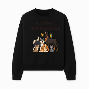 Future Veterinarian Cartoon Design with Cute Pets Dog, Cat, Bird, and More Ideal for Kids and Animal Lovers' Apparel - Sweatshirt 1758347438646.jpg
