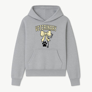 Veterinary Logo Design with Bow and Paw Print for Pet Care Businesses - Hoodie 1758347438718.jpg