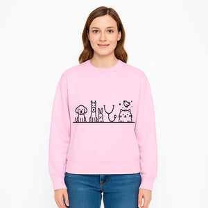 Cute Animal Clinic Logo with Dog, Cat, Rabbit, Stethoscope - Pet Care Illustration for Veterinarians and Animal Lovers - Sweatshirt 1758347438750.jpg