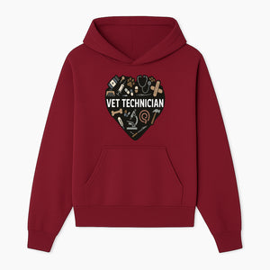 Vet Technician Heart Design - Cute Animal Care Gifts for Veterinary Technicians, Nurses & Animal Lovers - Hoodie 1758347438797.jpg