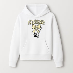 Veterinary Logo Design with Bow and Paw Print for Pet Care Businesses - Hoodie 1758347438858.jpg