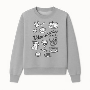 Veterinarian-Themed Wall Art with Pets, Medical Tools, and Paw Print Illustrations for Animal Lovers and Vet Offices - Sweatshirt 1758347438876.jpg