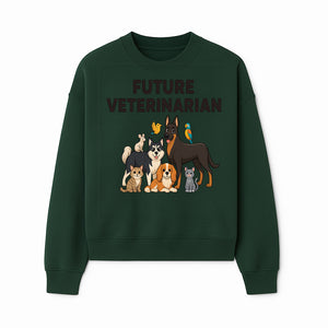Future Veterinarian Cartoon Design with Cute Pets Dog, Cat, Bird, and More Ideal for Kids and Animal Lovers' Apparel - Sweatshirt 1758347438932.jpg
