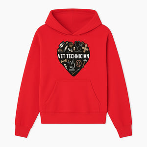 Vet Technician Heart Design - Cute Animal Care Gifts for Veterinary Technicians, Nurses & Animal Lovers - Hoodie 1758347439067.jpg
