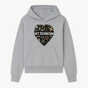 Vet Technician Heart Design - Cute Animal Care Gifts for Veterinary Technicians, Nurses & Animal Lovers - Hoodie 1758347439185.jpg