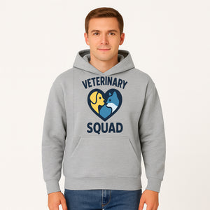 Veterinary Squad Heart Graphic T-Shirt, Pet Lovers Apparel, Dog and Cat Design, Animal Care Team, Cute Veterinary Gift - Hoodie 1758347439265.jpg
