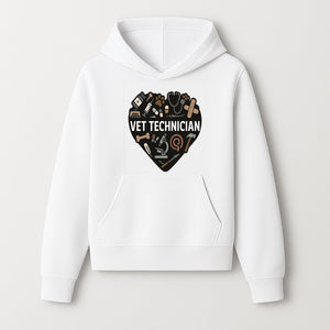 Vet Technician Heart Design - Cute Animal Care Gifts for Veterinary Technicians, Nurses & Animal Lovers - Hoodie 1758347439321.jpg