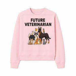 Future Veterinarian Cartoon Design with Cute Pets Dog, Cat, Bird, and More Ideal for Kids and Animal Lovers' Apparel - Sweatshirt 1758347439328.jpg