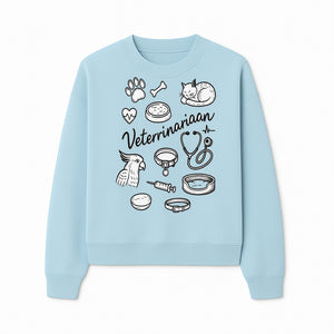 Veterinarian-Themed Wall Art with Pets, Medical Tools, and Paw Print Illustrations for Animal Lovers and Vet Offices - Sweatshirt 1758347439580.jpg