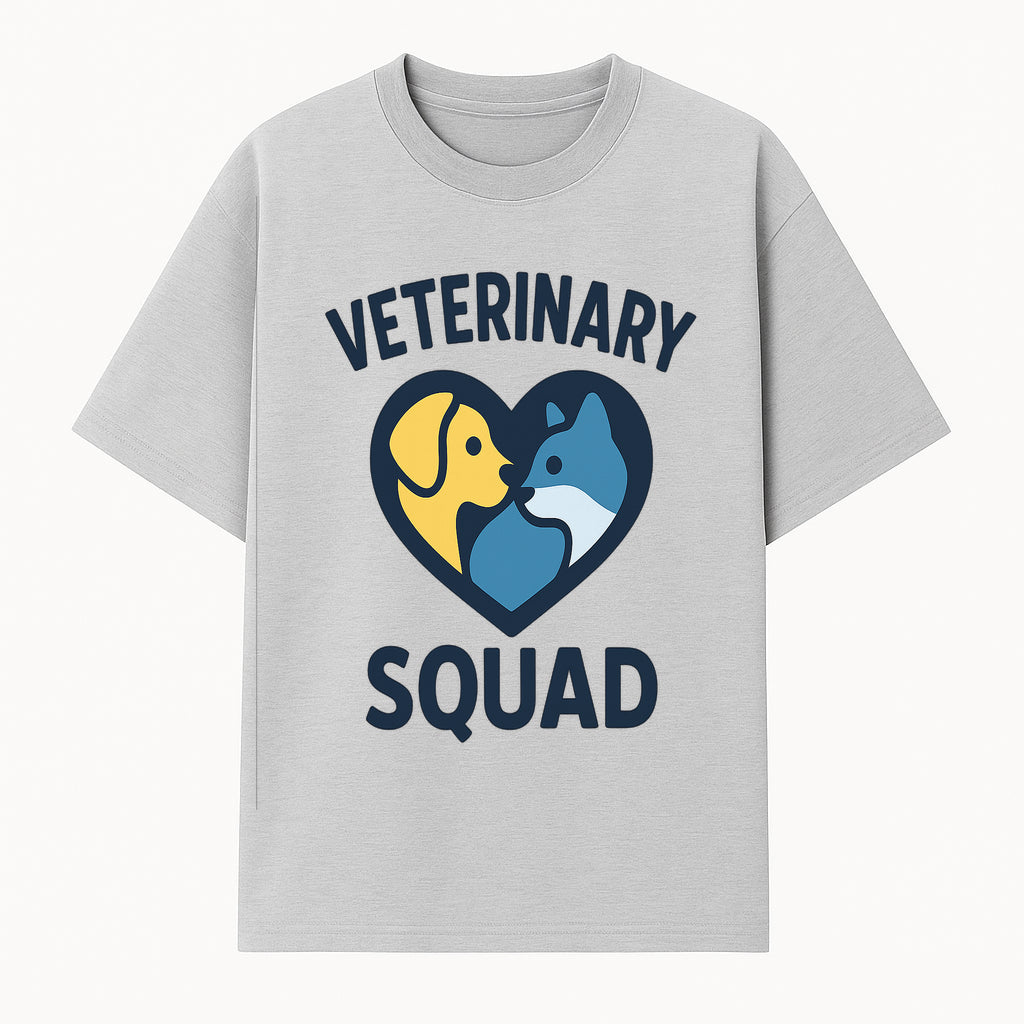 Veterinary Squad Heart Graphic T-Shirt, Pet Lovers Apparel, Dog and Cat Design, Animal Care Team, Cute Veterinary Gift - T-shirt 1758347439612.jpg