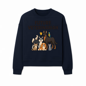 Future Veterinarian Cartoon Design with Cute Pets Dog, Cat, Bird, and More Ideal for Kids and Animal Lovers' Apparel - Sweatshirt 1758347439629.jpg