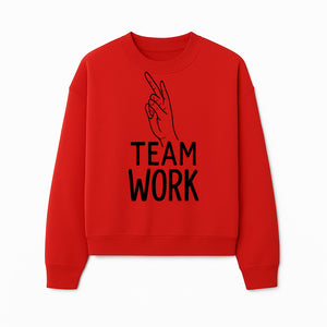Teamwork Hand Gesture Wall Art | Motivational Decor for Offices & Workspaces | Inspirational Quote Print - Sweatshirt 1758347439695.jpg