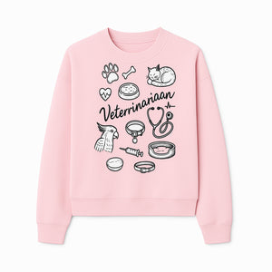 Veterinarian-Themed Wall Art with Pets, Medical Tools, and Paw Print Illustrations for Animal Lovers and Vet Offices - Sweatshirt 1758347439726.jpg