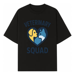 Veterinary Squad Heart Graphic T-Shirt, Pet Lovers Apparel, Dog and Cat Design, Animal Care Team, Cute Veterinary Gift - T-shirt 1758347439743.jpg