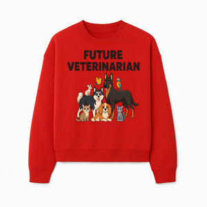 Future Veterinarian Cartoon Design with Cute Pets Dog, Cat, Bird, and More Ideal for Kids and Animal Lovers' Apparel - Sweatshirt 1758347439767.jpg