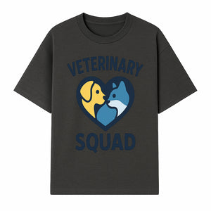 Veterinary Squad Heart Graphic T-Shirt, Pet Lovers Apparel, Dog and Cat Design, Animal Care Team, Cute Veterinary Gift - T-shirt 1758347439881.jpg