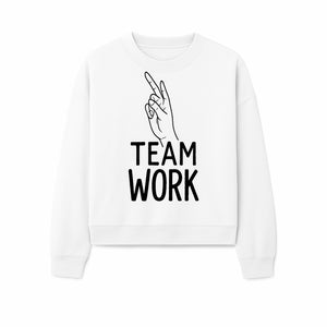 Teamwork Hand Gesture Wall Art | Motivational Decor for Offices & Workspaces | Inspirational Quote Print - Sweatshirt 1758347439965.jpg