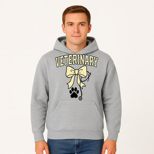 Veterinary Logo Design with Bow and Paw Print for Pet Care Businesses - Hoodie 1758347439986.jpg