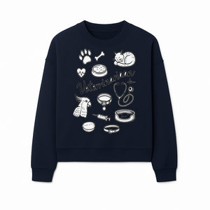 Veterinarian-Themed Wall Art with Pets, Medical Tools, and Paw Print Illustrations for Animal Lovers and Vet Offices - Sweatshirt 1758347440002.jpg