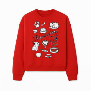 Veterinarian-Themed Wall Art with Pets, Medical Tools, and Paw Print Illustrations for Animal Lovers and Vet Offices - Sweatshirt 1758347440136.jpg