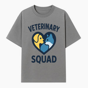 Veterinary Squad Heart Graphic T-Shirt, Pet Lovers Apparel, Dog and Cat Design, Animal Care Team, Cute Veterinary Gift - T-shirt 1758347440175.jpg