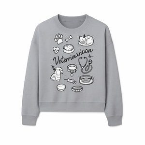 Veterinarian-Themed Wall Art with Pets, Medical Tools, and Paw Print Illustrations for Animal Lovers and Vet Offices - Sweatshirt 1758347440263.jpg