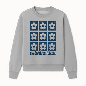 Flower Pattern Veterinarian Sign | Floral Decor for Vet Clinics | Cute Pet Office Wall Art | Veterinary Gifts for Animal Lovers - Sweatshirt 1758347440393.jpg
