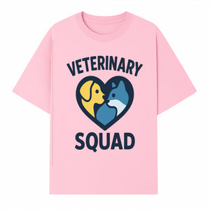 Veterinary Squad Heart Graphic T-Shirt, Pet Lovers Apparel, Dog and Cat Design, Animal Care Team, Cute Veterinary Gift - T-shirt 1758347440430.jpg