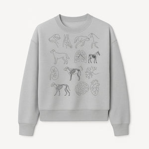 Pet Anatomy Art Print, Dog and Horse Skeleton Illustrations, Veterinary Wall Decor, Educational Animal Anatomy Poster - Sweatshirt 1758347440455.jpg