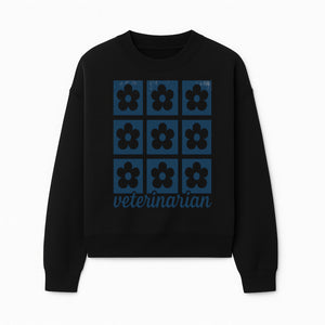 Flower Pattern Veterinarian Sign | Floral Decor for Vet Clinics | Cute Pet Office Wall Art | Veterinary Gifts for Animal Lovers - Sweatshirt 1758347440526.jpg